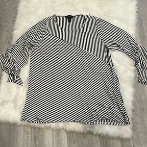 Grace striped flowy “the perfect tee” blouse. 1X